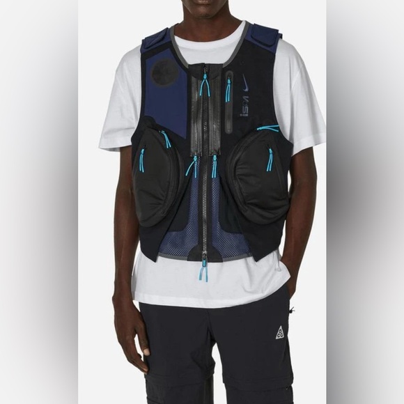 NWT Nike ISPA Gilet 2.0 Vest 'Black Midnight Navy' FB2376-010 - Picture 1 of 8